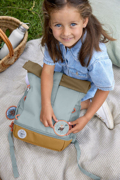 Kindergartenrucksack Rolltop Nature Hellblau