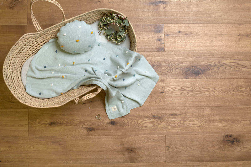Babydecke Dots Light Mint
