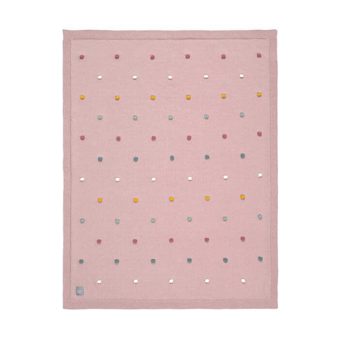 Babydecke Dots Dusky Pink