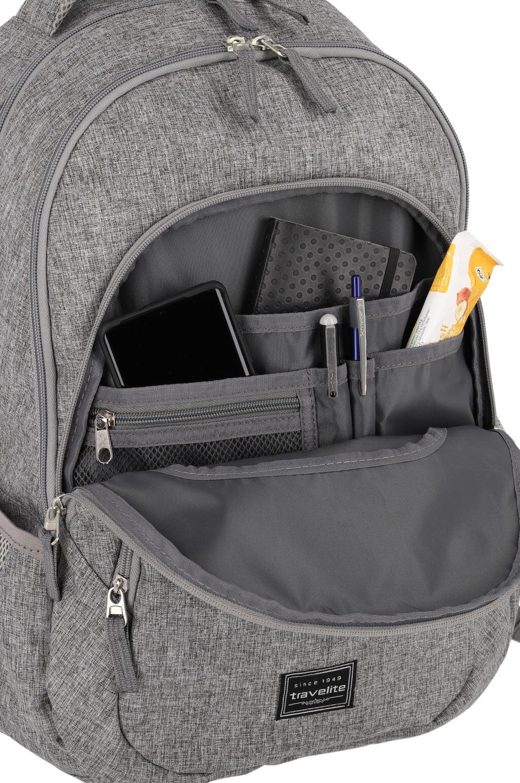 Rucksack Melange Hellgrau
