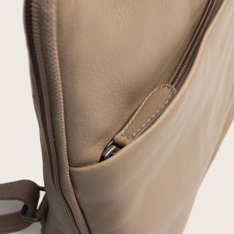 Leder Rucksack Elara Taupe
