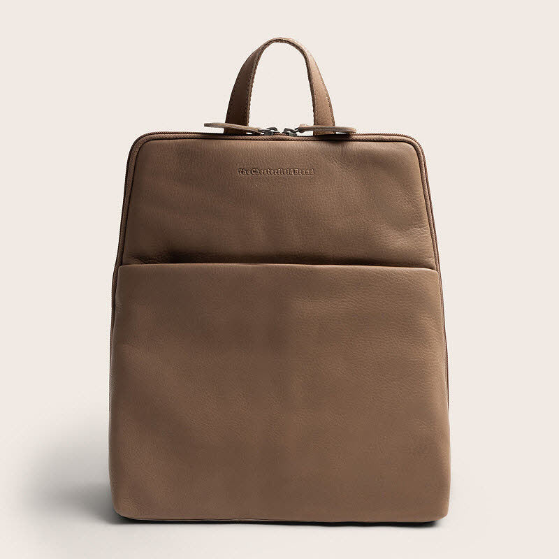 Leder Rucksack Elara Taupe