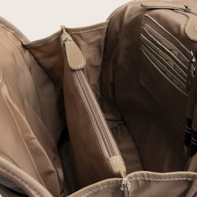 Leder Rucksack Elara Taupe
