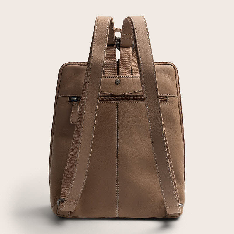 Leder Rucksack Elara Taupe