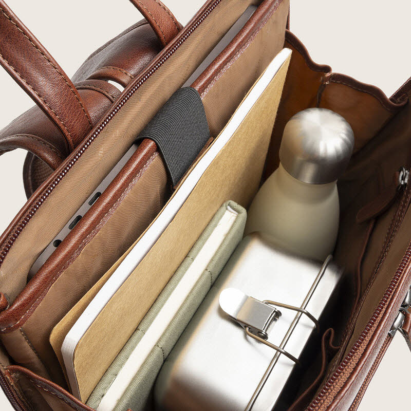 Leder Rucksack Rosverra Cognac