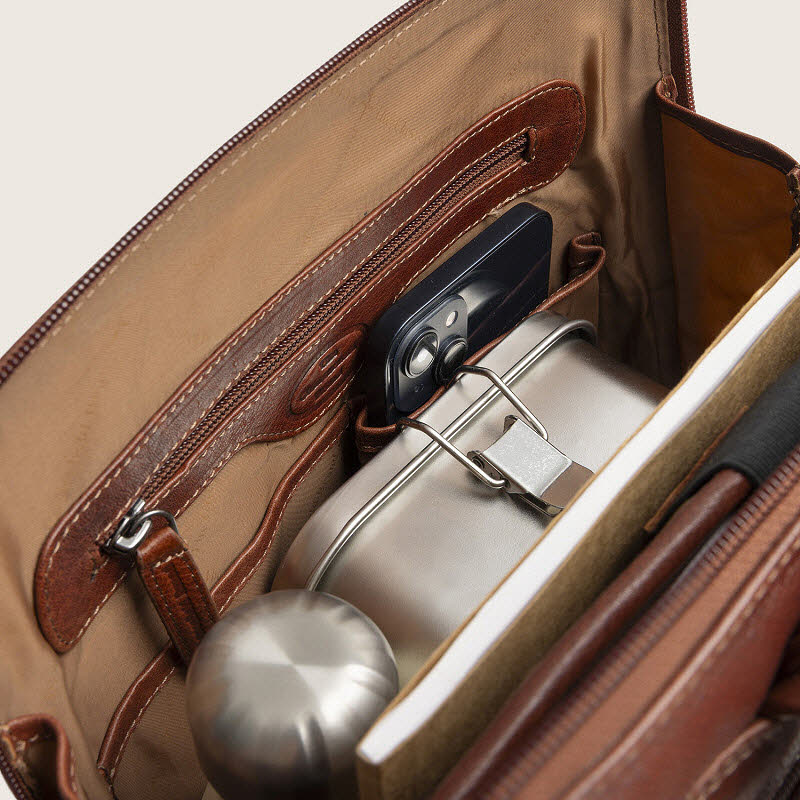 Leder Rucksack Rosverra Cognac