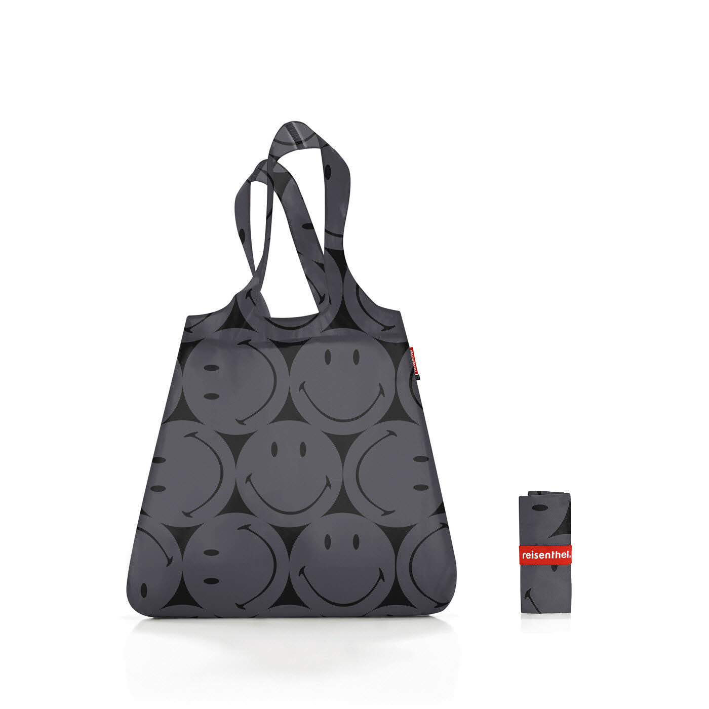 Mini Maxi Shopper Smiley Grey