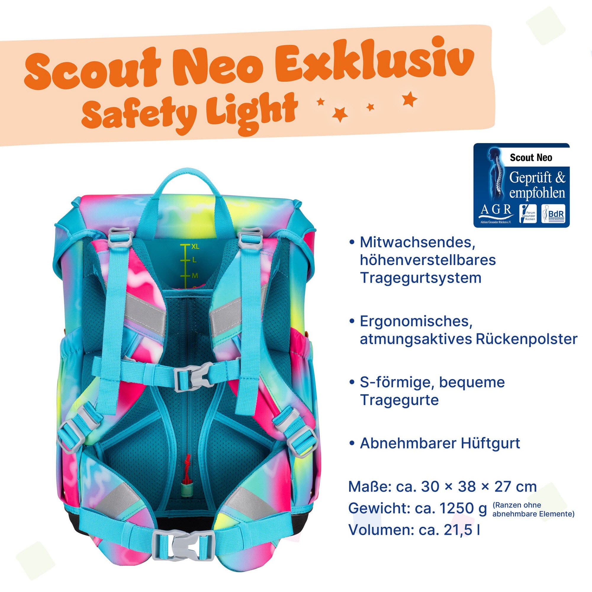 Neo Set Safety Light Happy Rainbow