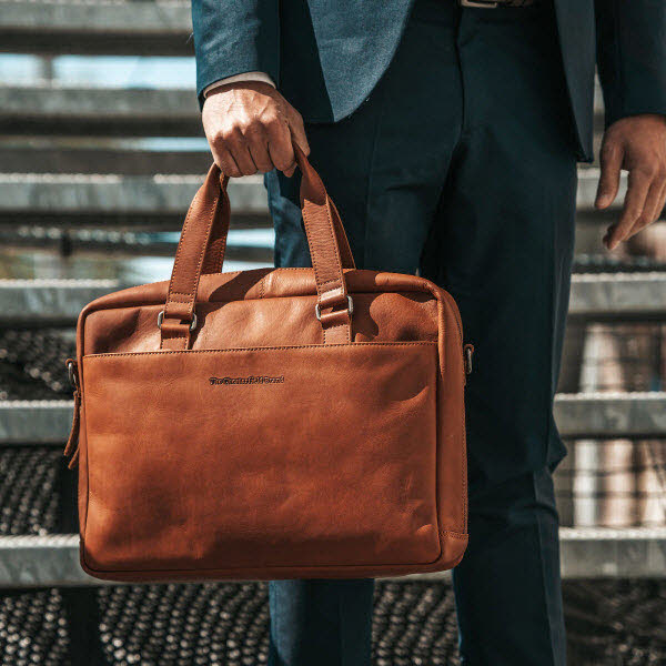 Laptoptasche - Manhatten Cognac