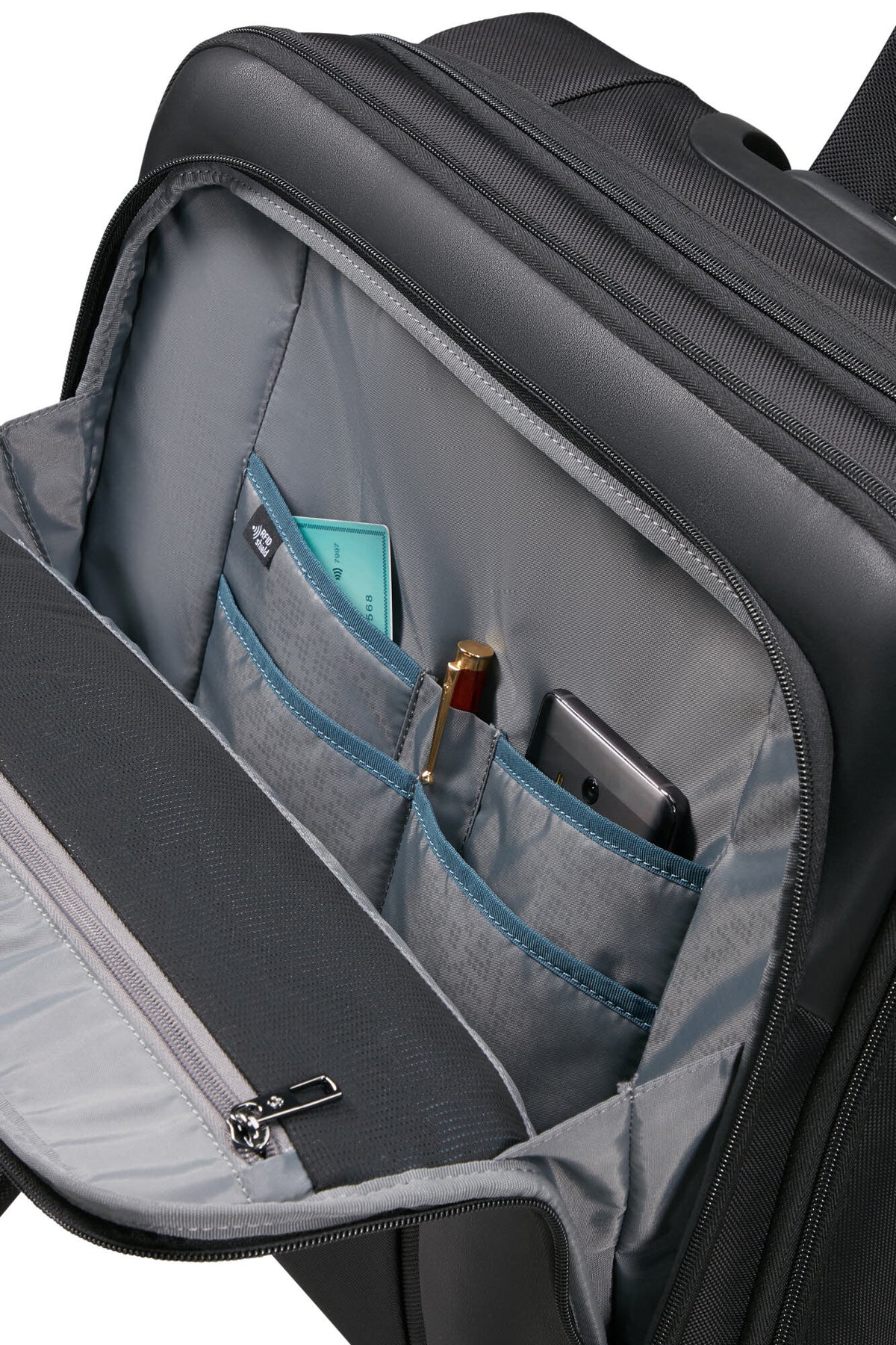 ROLLING TOTE 15.6" EXP BLACK
