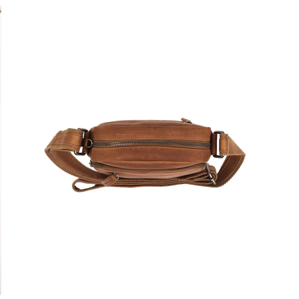 Schultertasche groß - Birmingham Cognac
