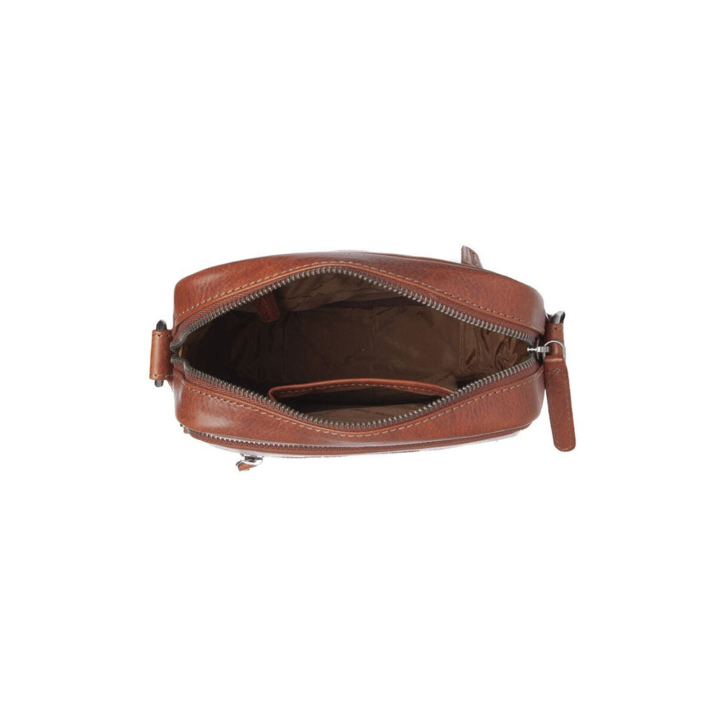 Schultertasche Cognac