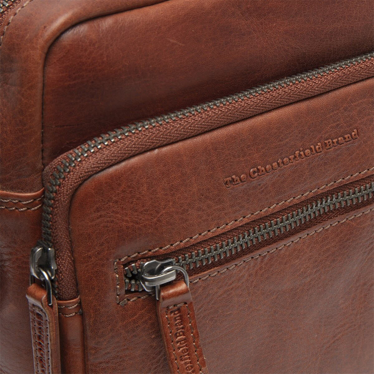 Schultertasche Cognac