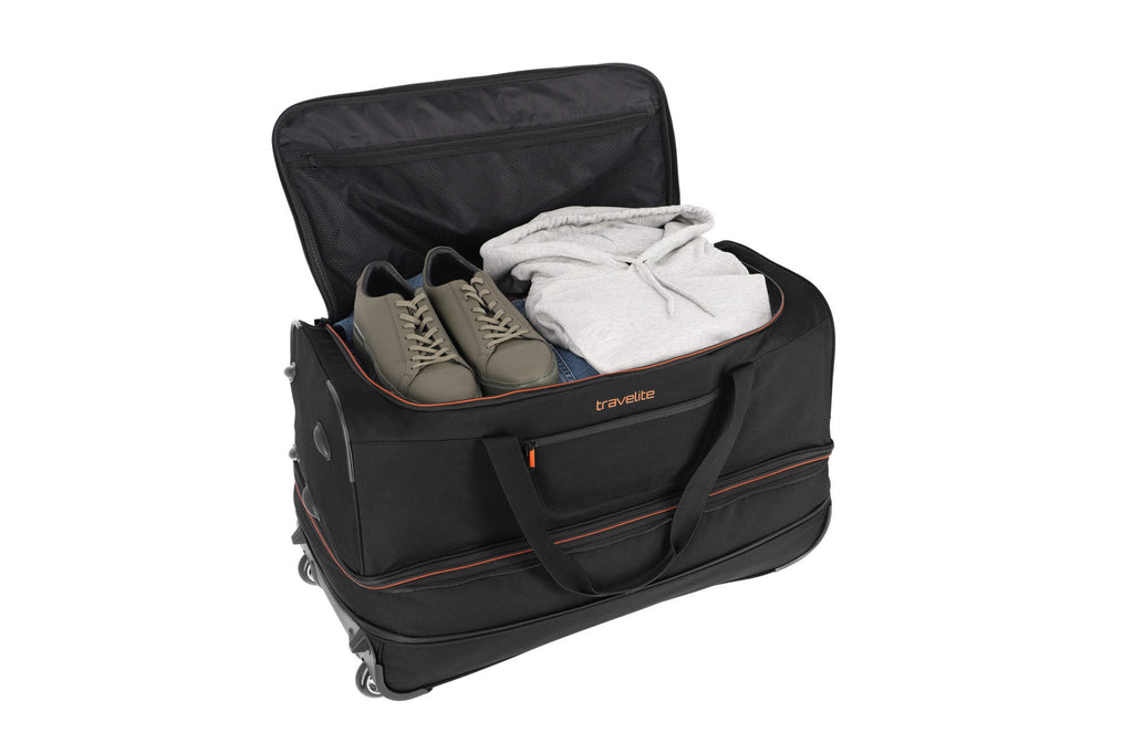 Rollenreisetasche L erweiterbar Schwarz