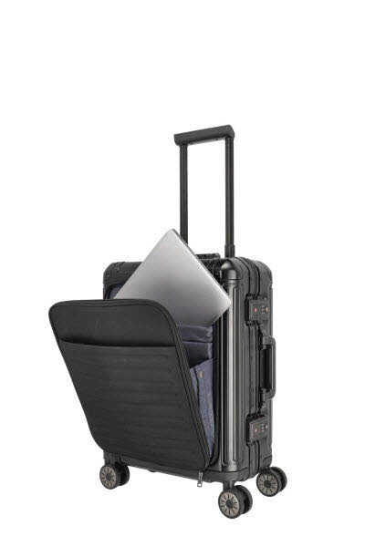 4-Rad Trolley S mit Vortasche Schwarz
