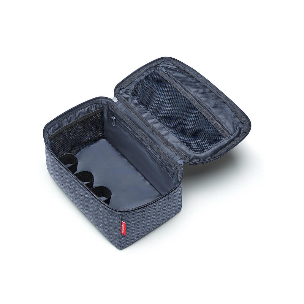 Beautycase herringbone dark blue