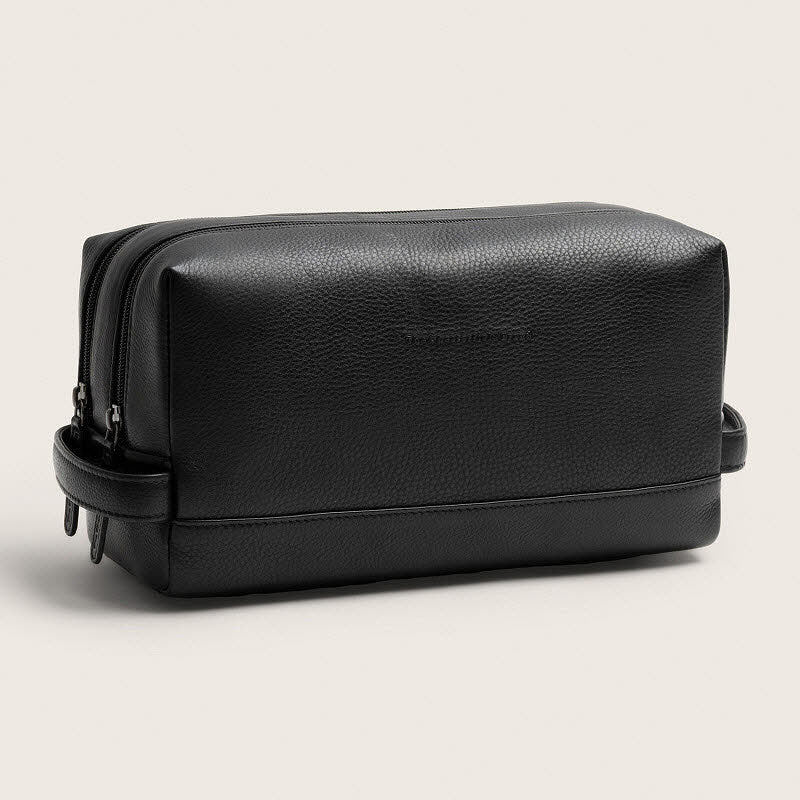 Leder Kulturbeutel Montelaro Black