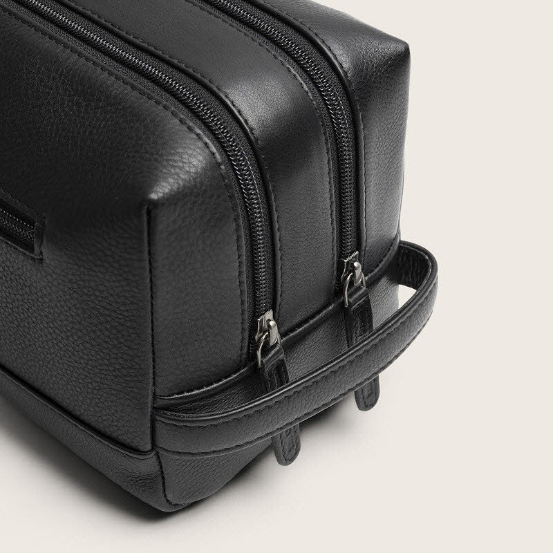 Leder Kulturbeutel Montelaro Black