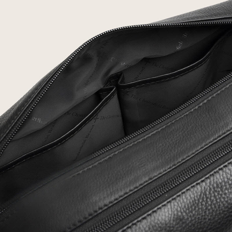 Leder Kulturbeutel Montelaro Black