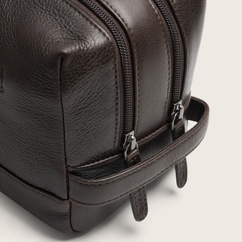 Leder Kulturbeutel Montelaro Brown