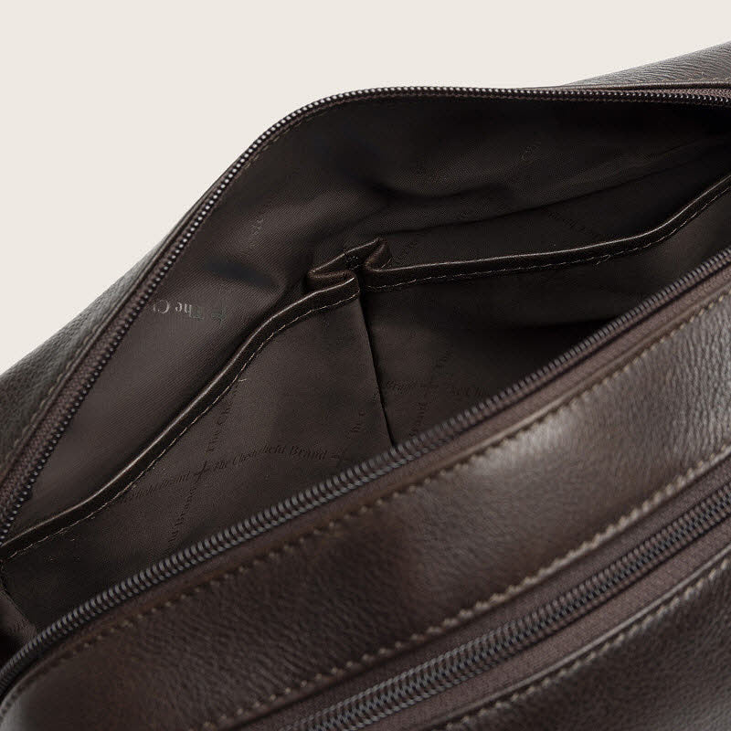 Leder Kulturbeutel Montelaro Brown