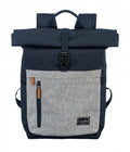Rollup Rucksack Marine/Grau