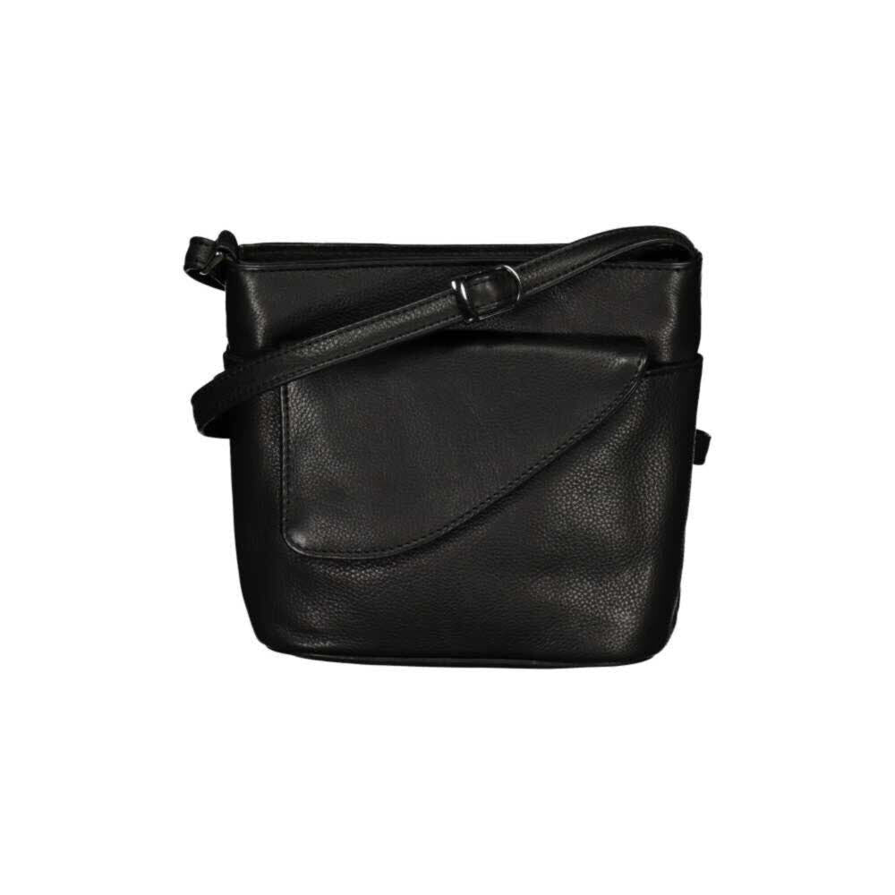 Umhängetasche mit Vortasche Schwarz