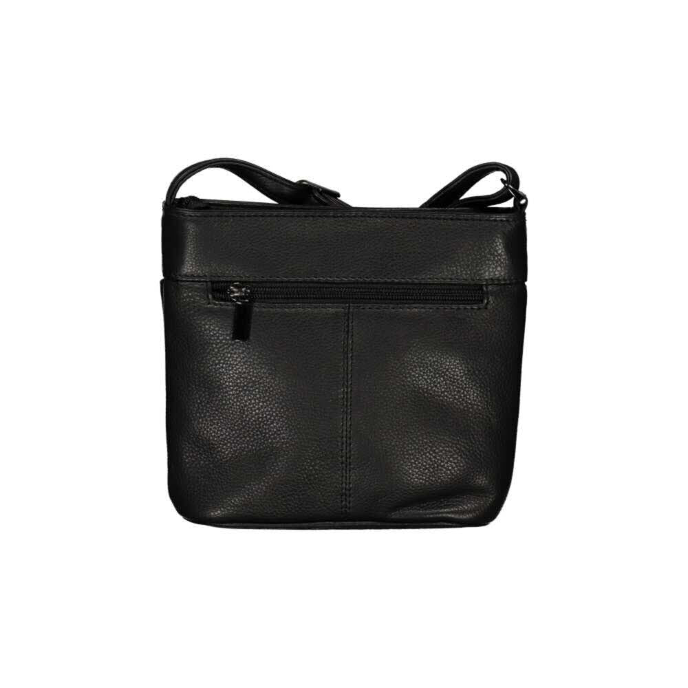 Umhängetasche mit Vortasche Schwarz
