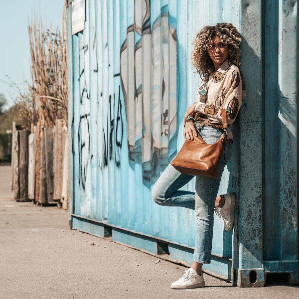 Schultertasche - Amelia Cognac