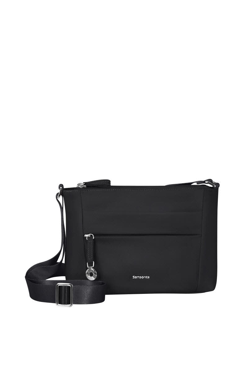 SHOULDER BAG S 3 ZIP BLACK