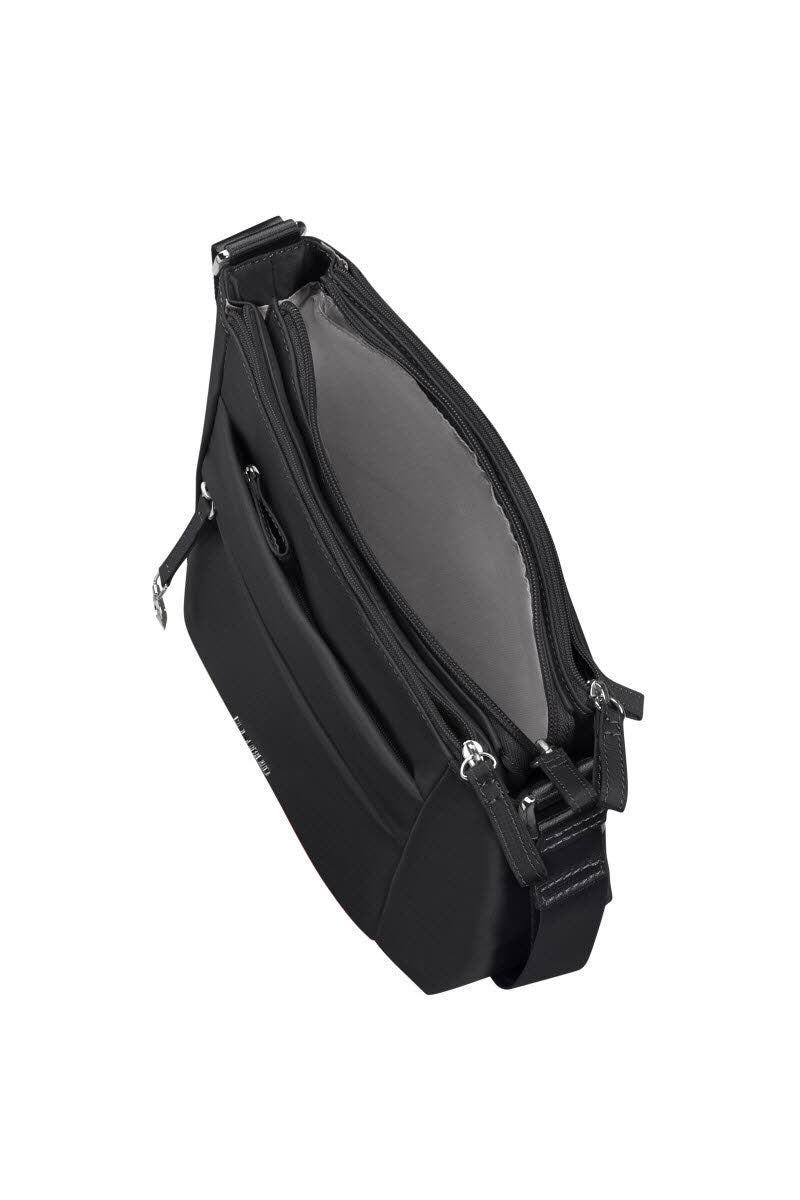 SHOULDER BAG S 3 ZIP BLACK
