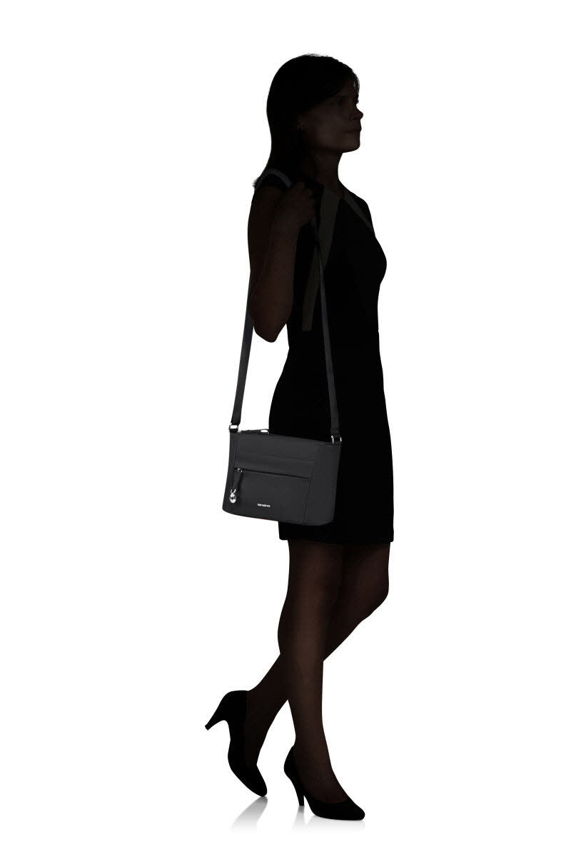 SHOULDER BAG S 3 ZIP BLACK