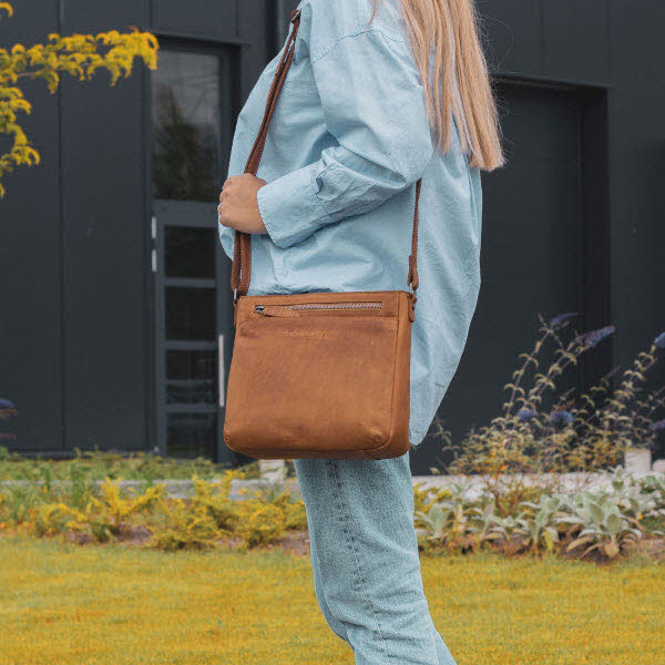 Schultertasche - Mumbai Cognac