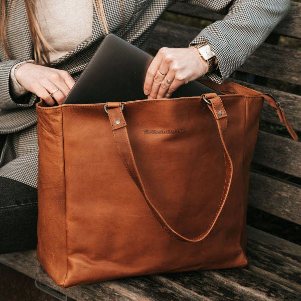 Shopper groß - Berlin Cognac