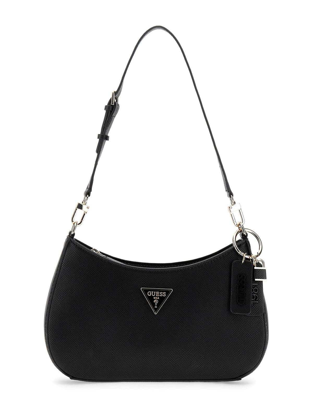NOELLE II TOP ZIP SHOULDER BAG BLACK