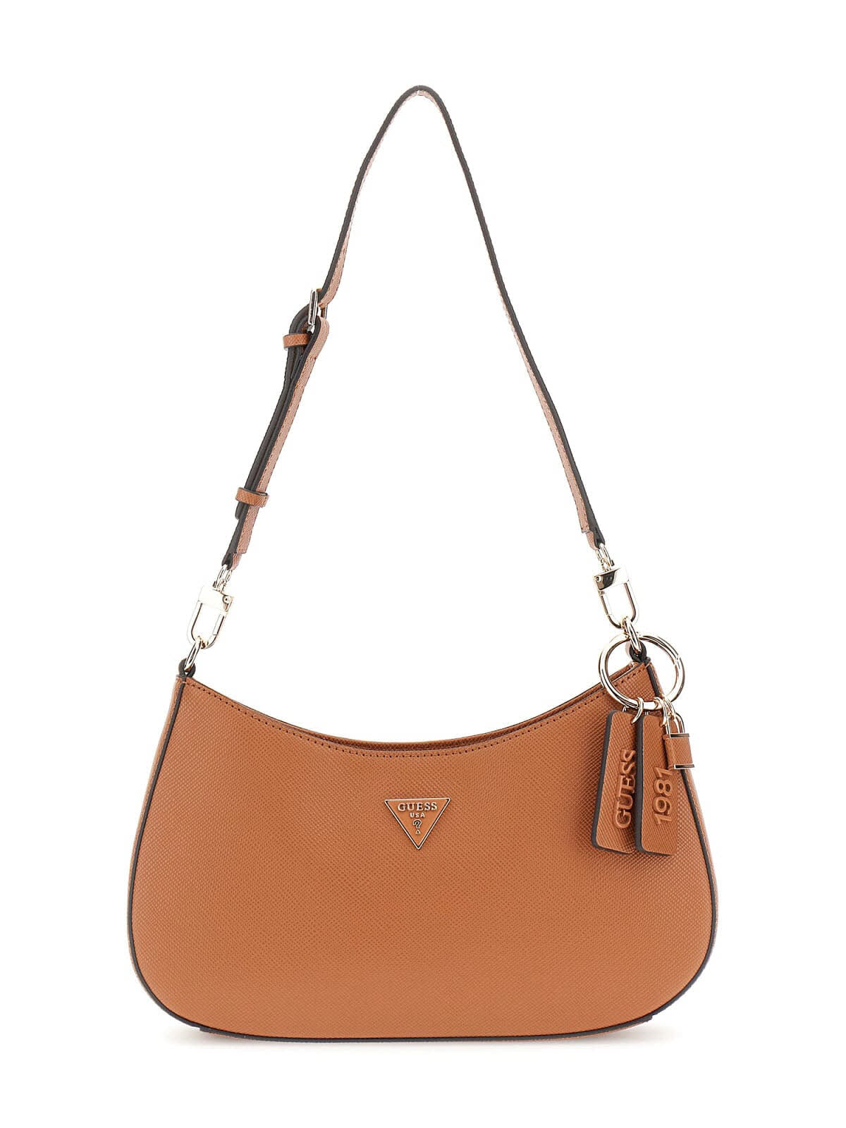 NOELLE II TOP ZIP SHOULDER BAG LIGHT COGNAC