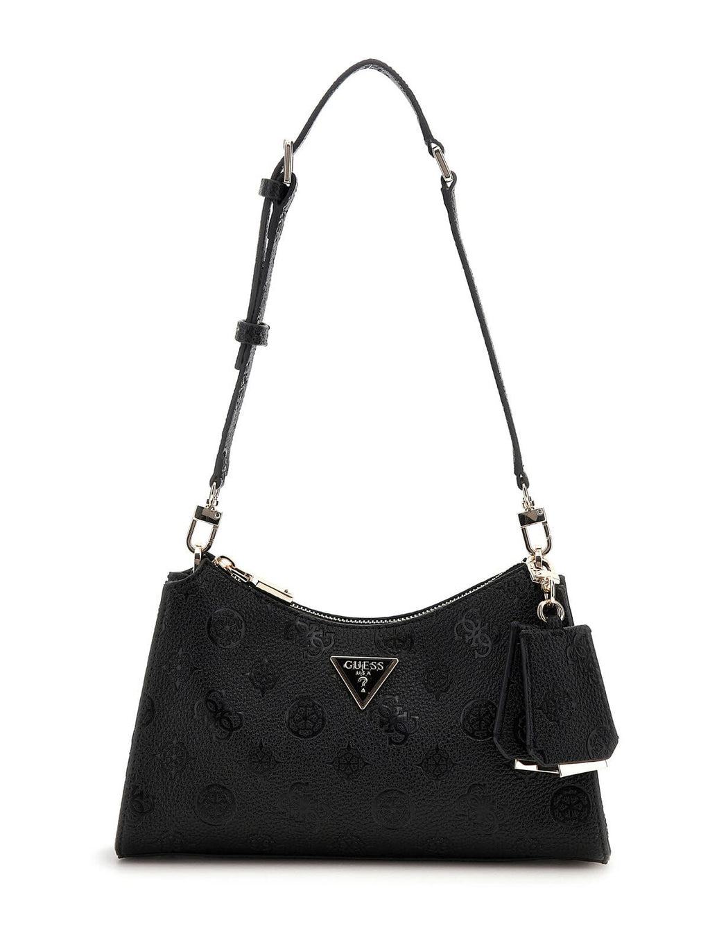 CRESIDIA II TOP ZIP SHLDR BAG BLACK LOGO