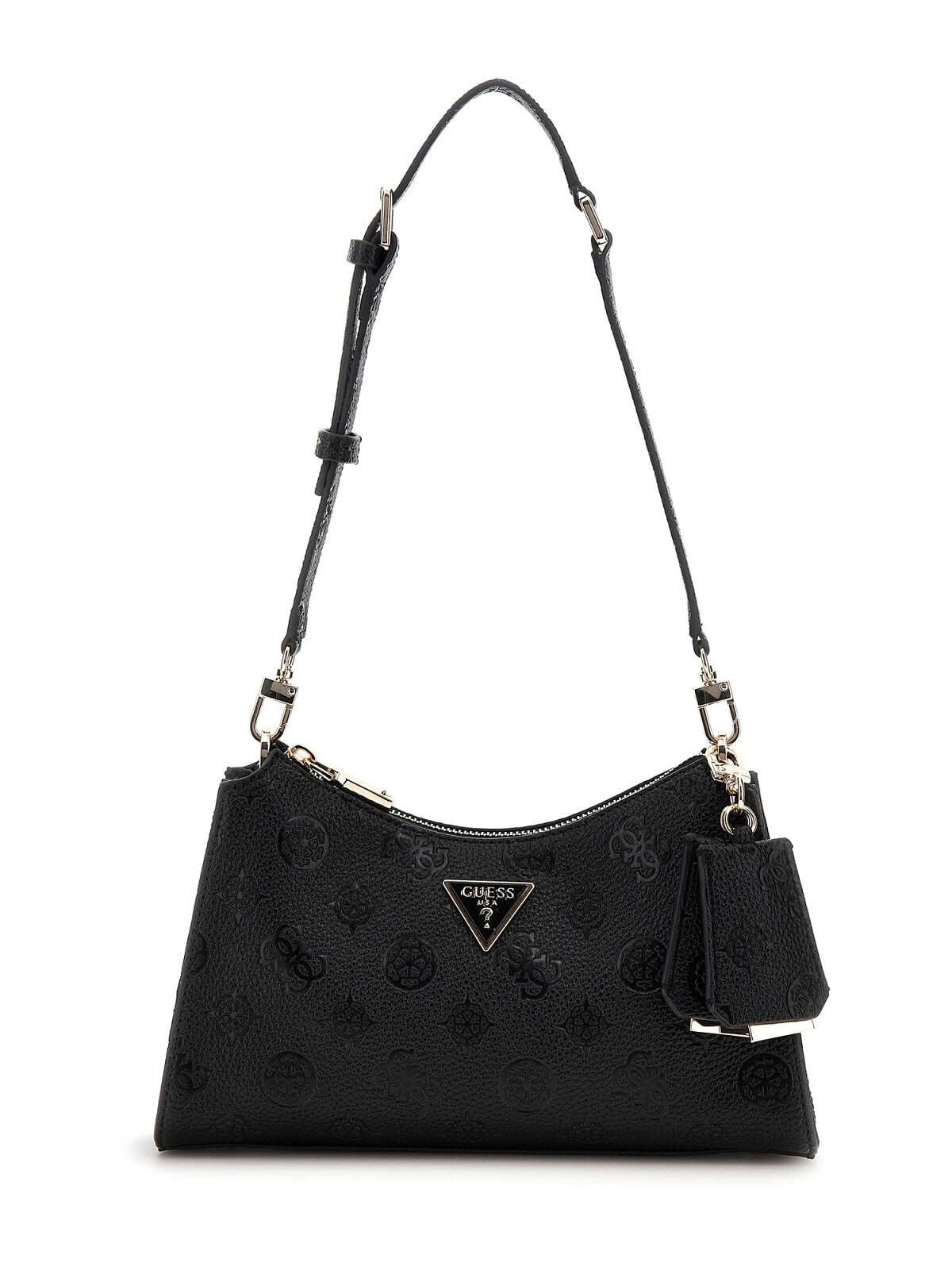 CRESIDIA II TOP ZIP SHLDR BAG BLACK LOGO