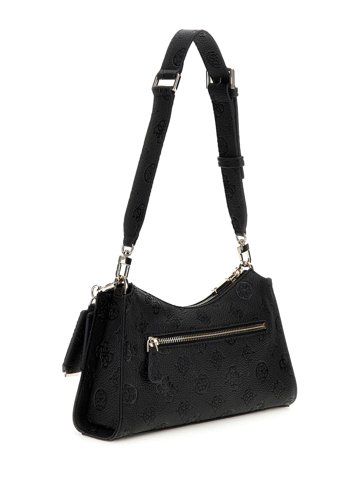 CRESIDIA II TOP ZIP SHLDR BAG BLACK LOGO