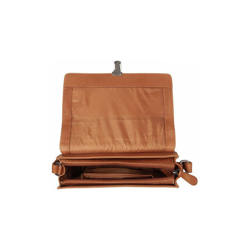 Schultertasche Lunor Cognac