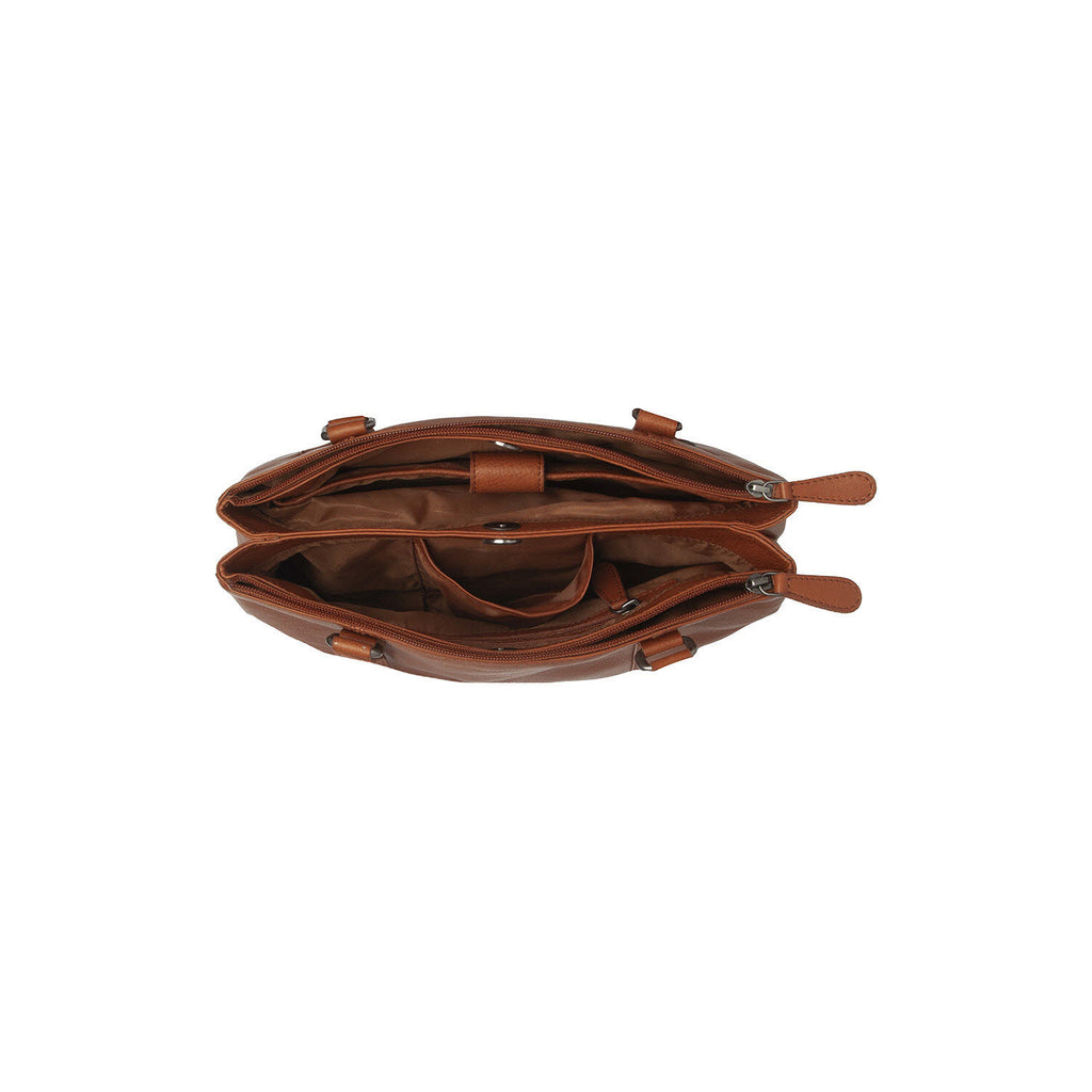Schultertasche Marvos Cognac