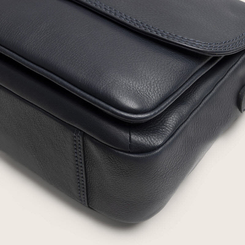 Leder Umhängetasche Miloa Navy