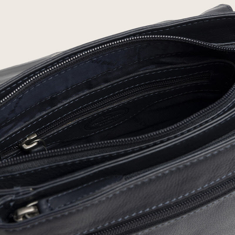 Leder Umhängetasche Miloa Navy