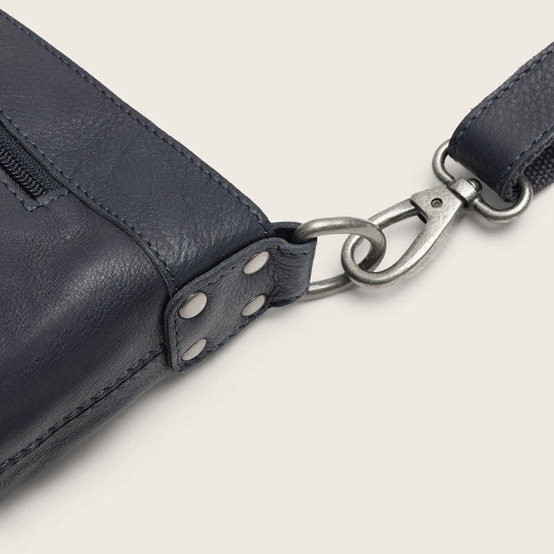 Leder Umhängetasche Zarita Navy