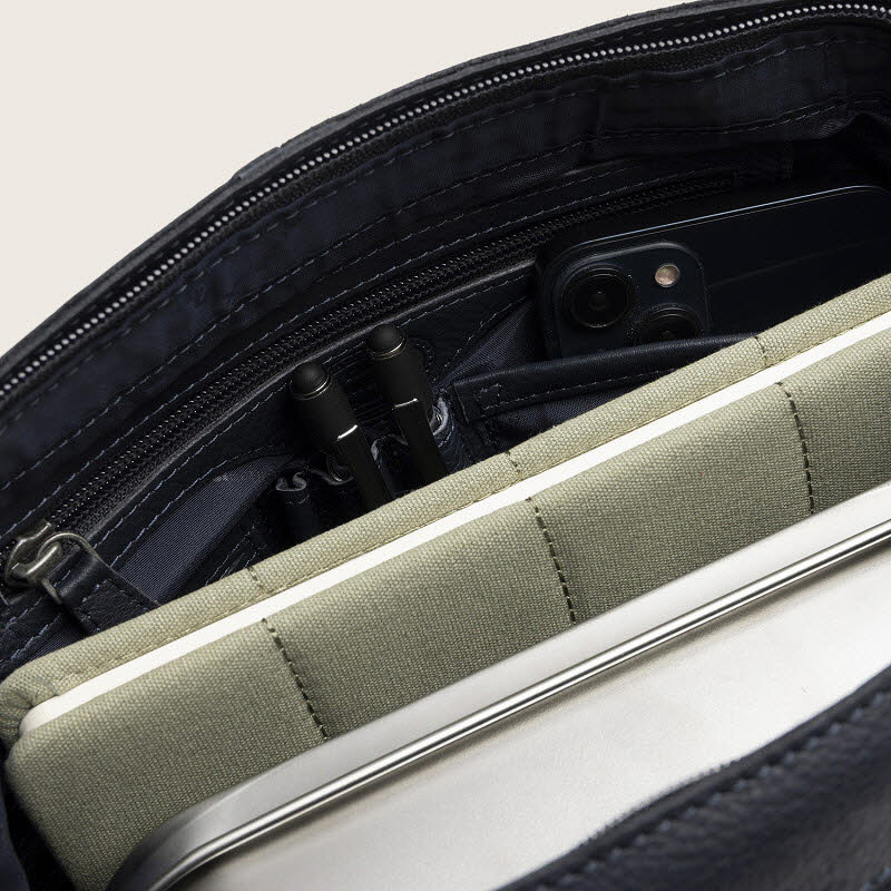 Leder Umhängetasche Zarita Navy