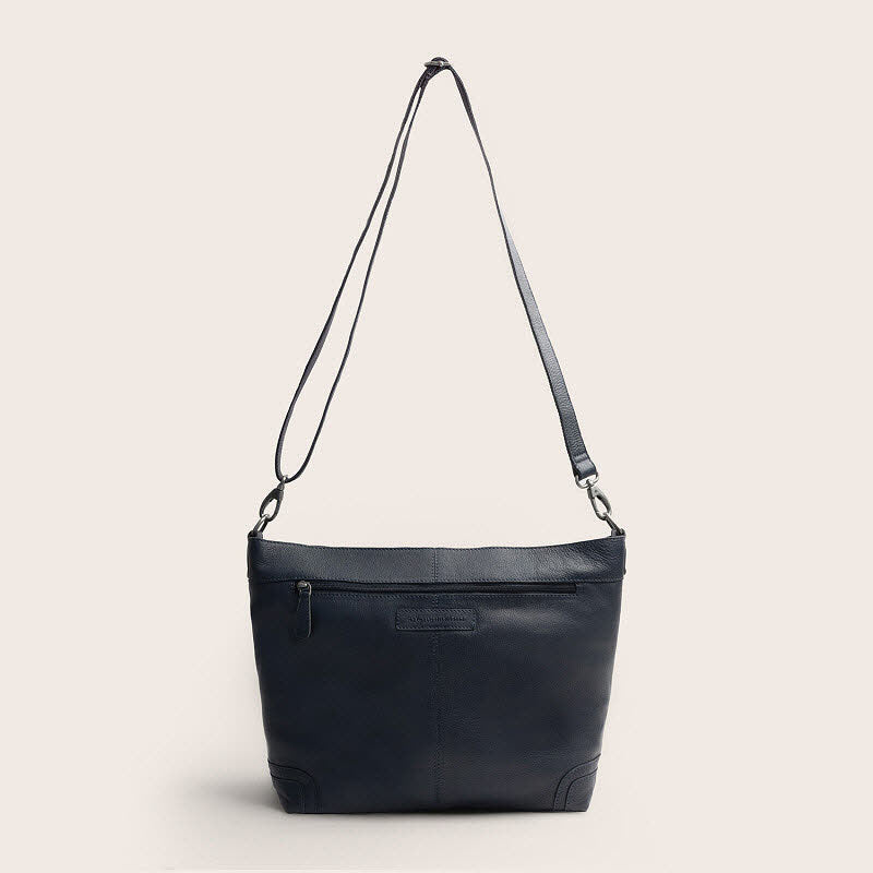 Leder Umhängetasche Astero Navy