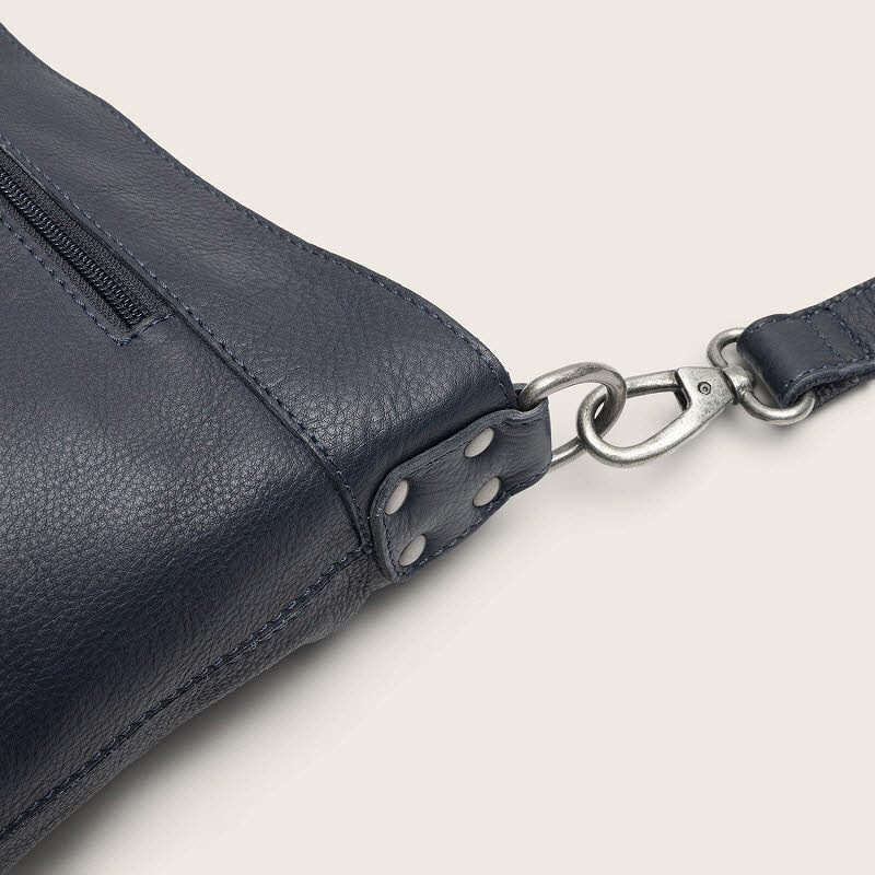 Leder Umhängetasche Astero Navy