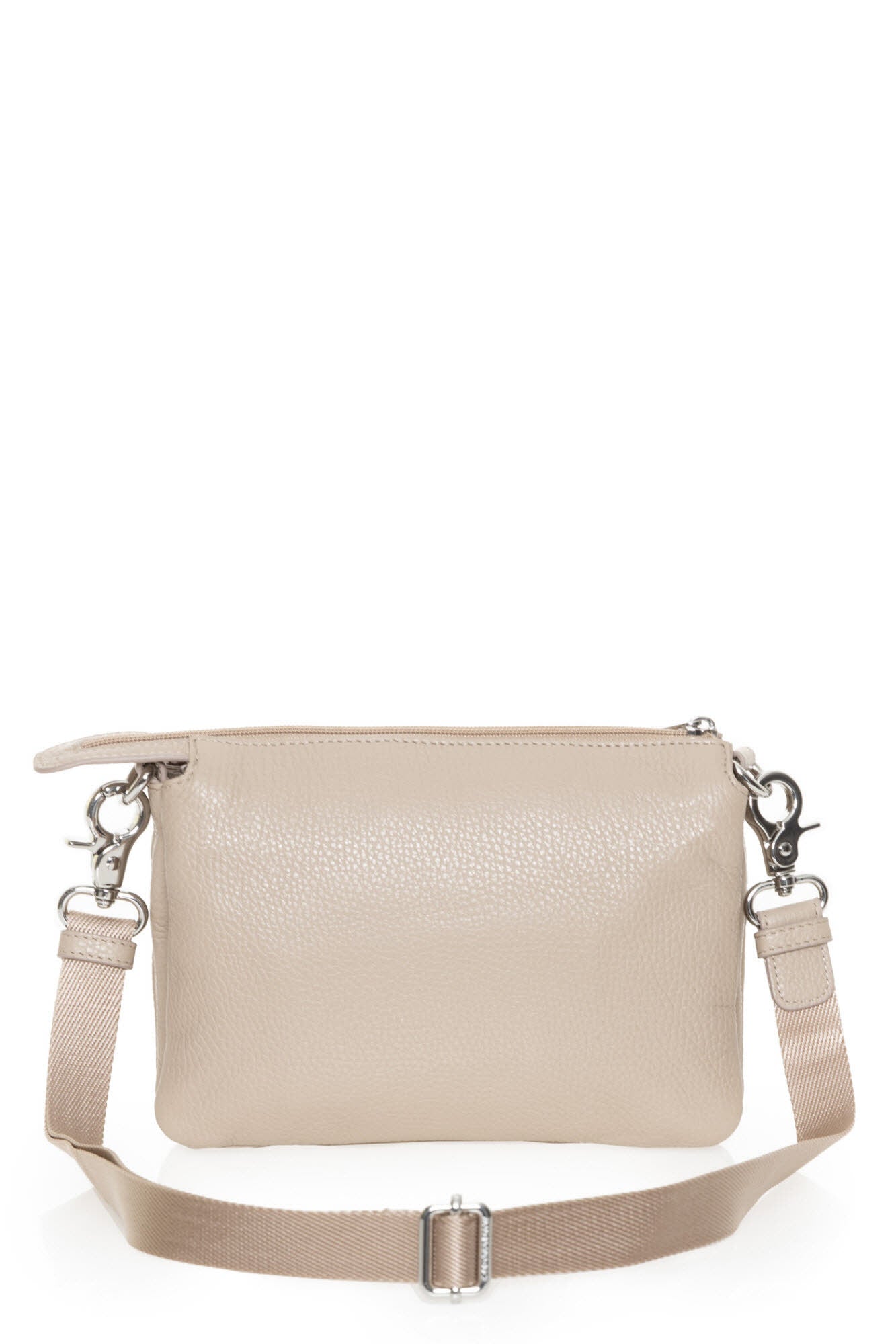 Leather Pochette WARM TAUPE