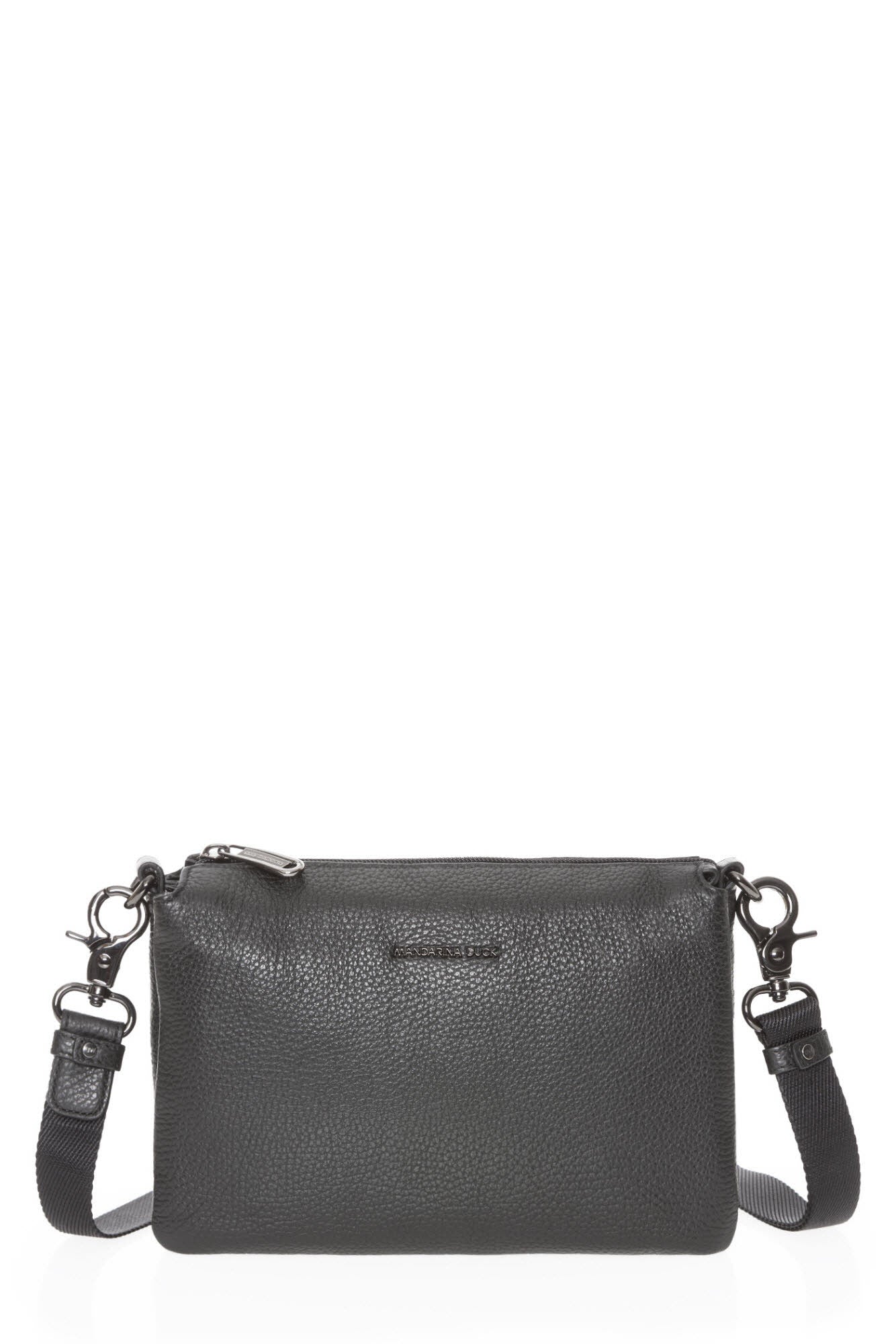 Leather Pochette NERO