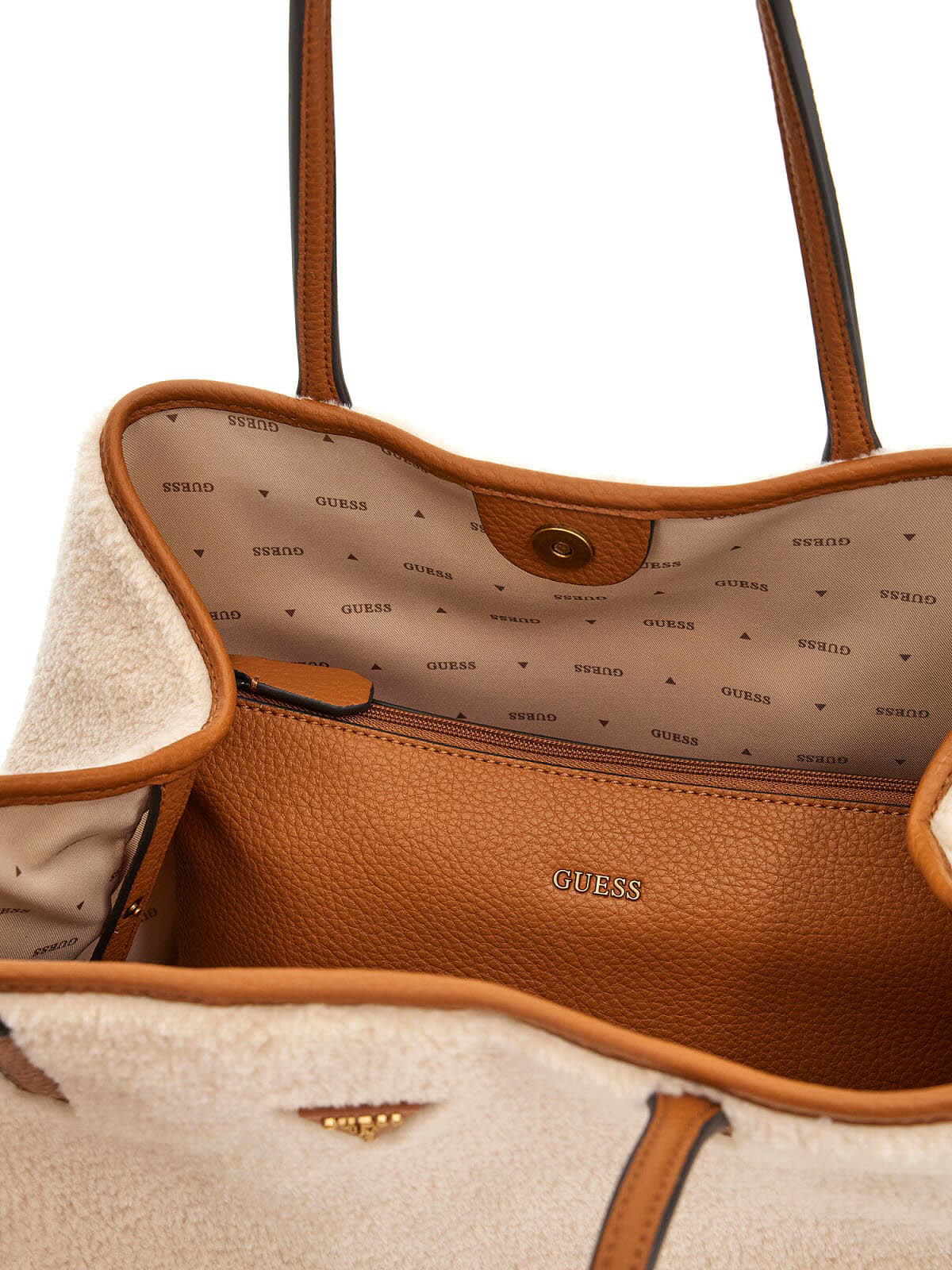 VICTTORIA LARGE 2 IN 1 TOTE NATURAL/COGNAC